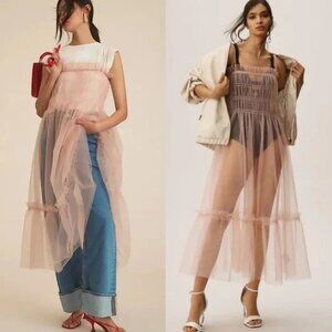 NWT Anthropologie Tulle Tiered Dress